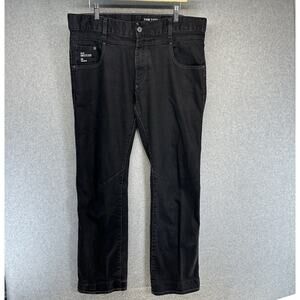 DNM Type 5705 CWU 36 Mens Jeans Size W38 L32 Black Straight Leg with Stretch